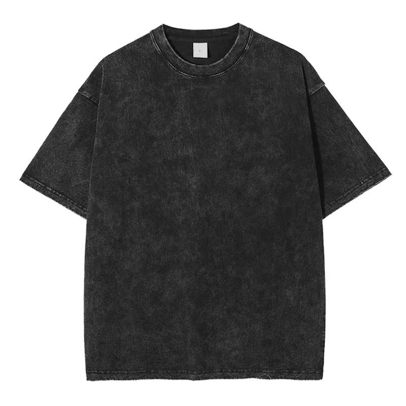 Women's Vintage Acid Wash Harajuku T-Shirt - Street Style