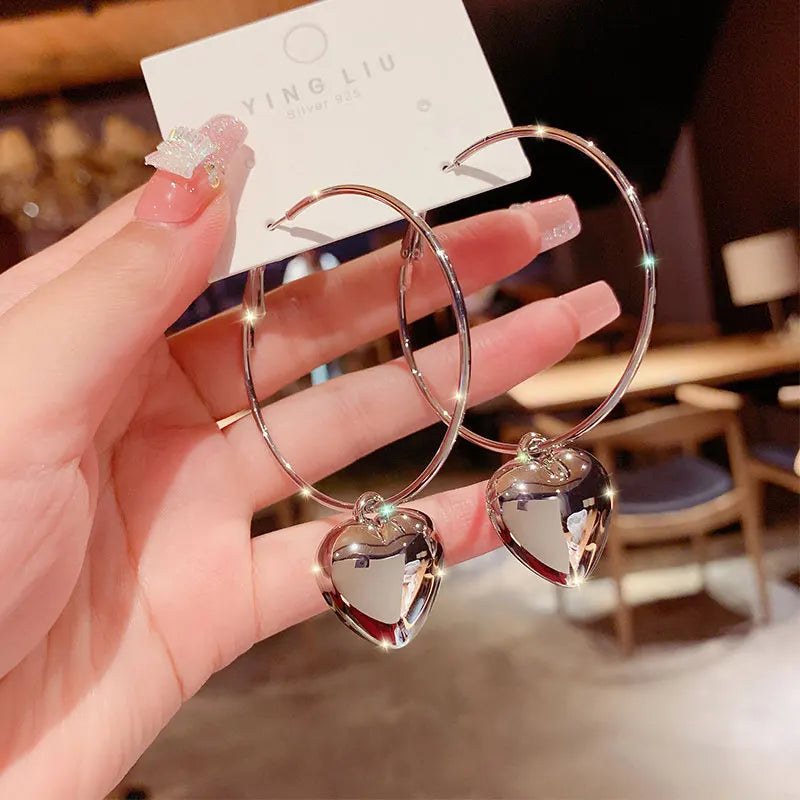 Shiny White Crystal Tassel Earrings for Women Personality Fashion Summer Accessories Party Jewelry Birthday Anniversary Gifts
