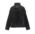 Women's Black Faux Leather Motorcycle Jacket - Fall 2025