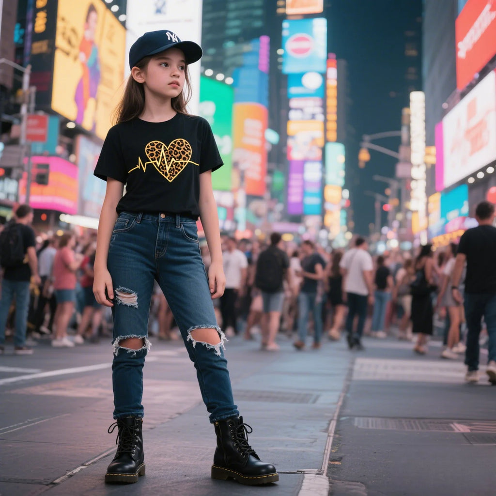 Women's Leopard Print Short Sleeve T-Shirt - Summer