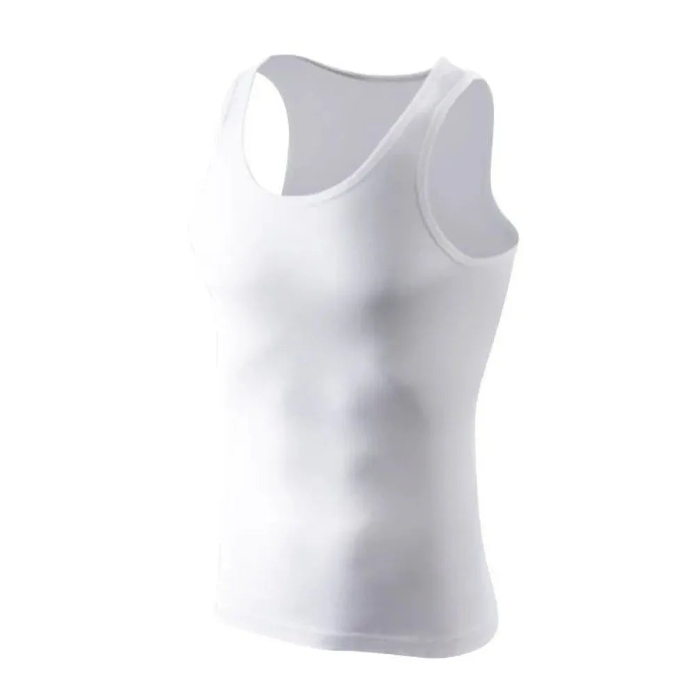 2026 NEW Four Seasons Men Pure Vest Youth Fit Sports Fitness Middle-aged Casual Sleeveless Top
