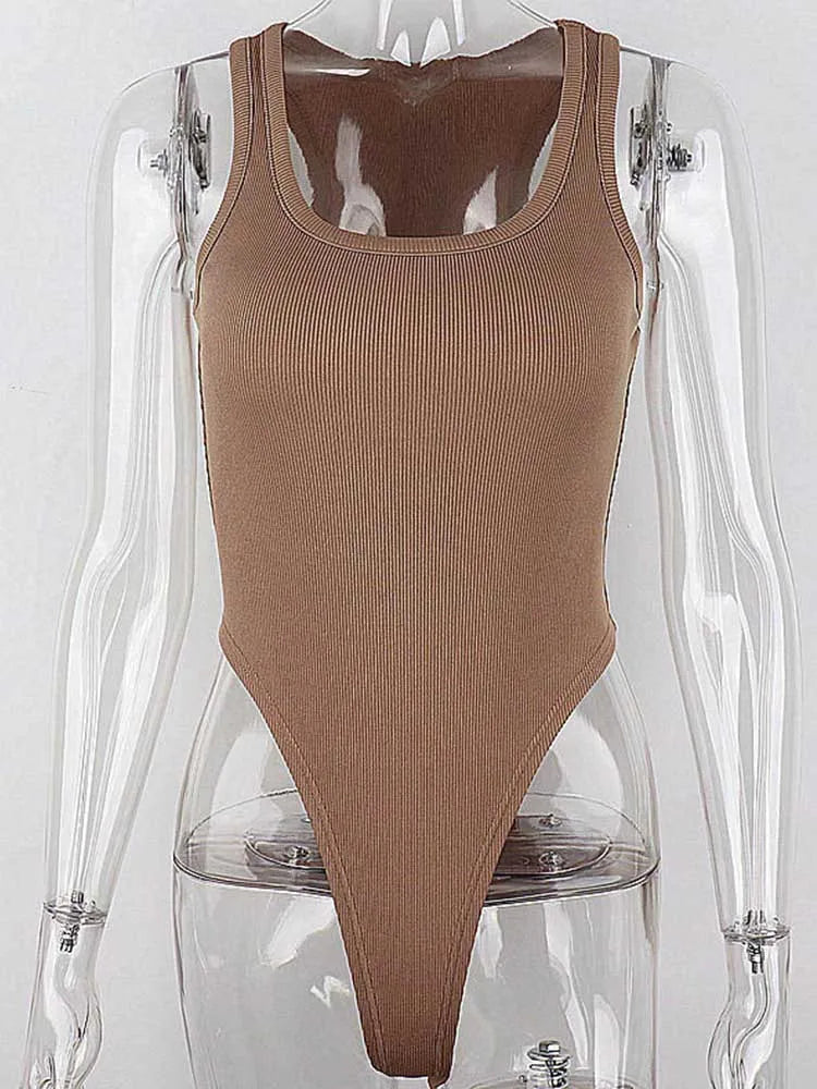 Sexy Off Shoulder Halter Knit Bodysuit for Women