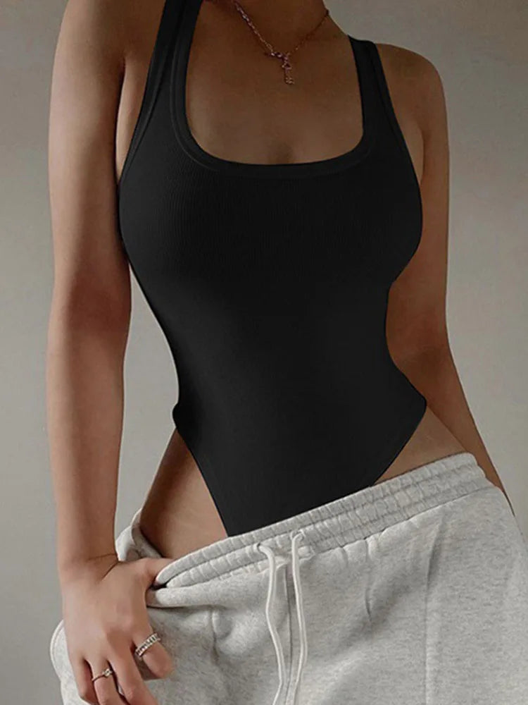 Sexy Off Shoulder Halter Knit Bodysuit for Women