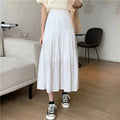 Women's High Waist Loose Pleated A-Line Skirt