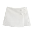 Pink Bow Mini Skirt – Women's High Waist Slit Skort