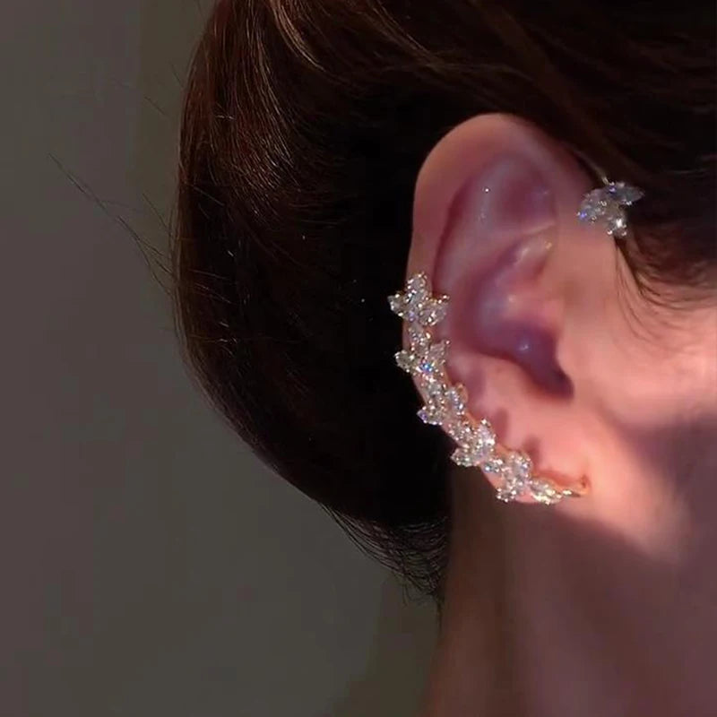 Shiny White Crystal Tassel Earrings for Women Personality Fashion Summer Accessories Party Jewelry Birthday Anniversary Gifts