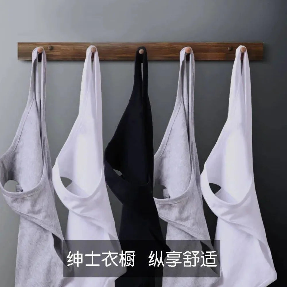 2026 NEW Four Seasons Men Pure Vest Youth Fit Sports Fitness Middle-aged Casual Sleeveless Top