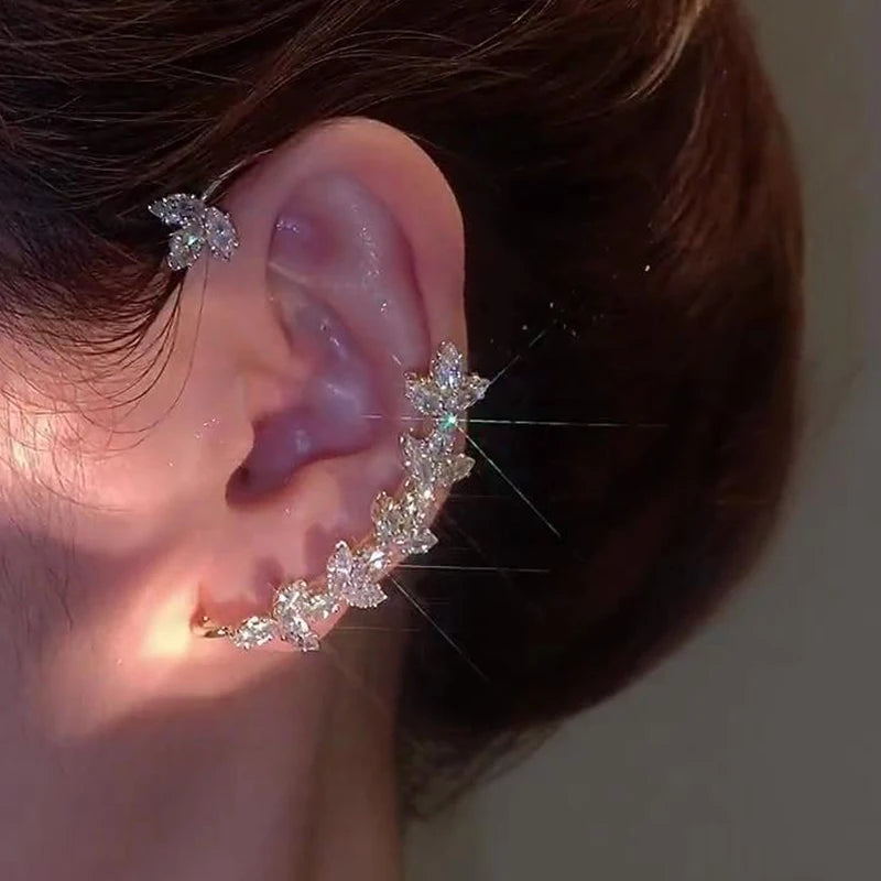 Shiny White Crystal Tassel Earrings for Women Personality Fashion Summer Accessories Party Jewelry Birthday Anniversary Gifts