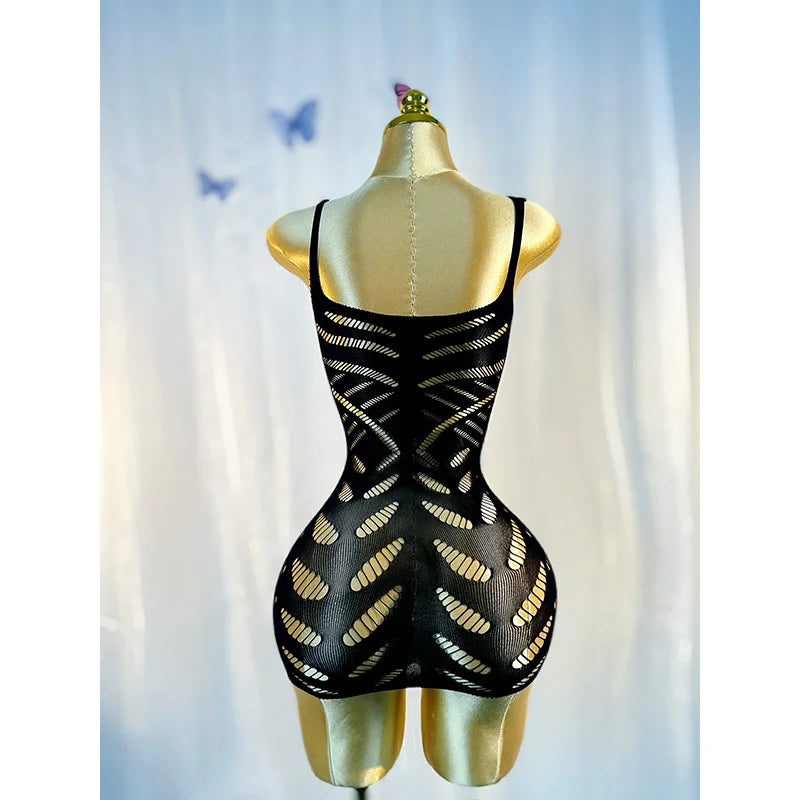 Fishnet Beach Cover-Up Dress – Women's Hollow Out Swimwear