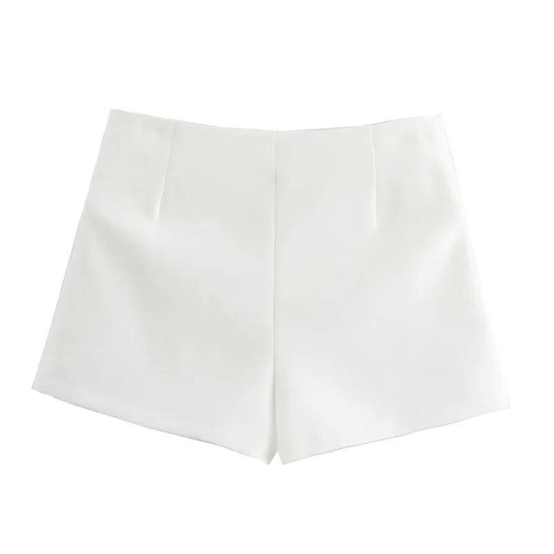 Pink Bow Mini Skirt – Women's High Waist Slit Skort