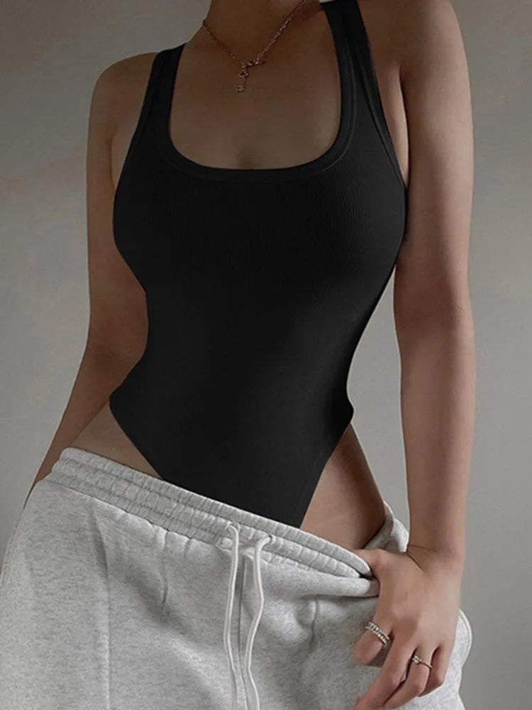 Sexy Off Shoulder Halter Knit Bodysuit for Women