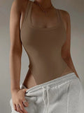 Sexy Off Shoulder Halter Knit Bodysuit for Women