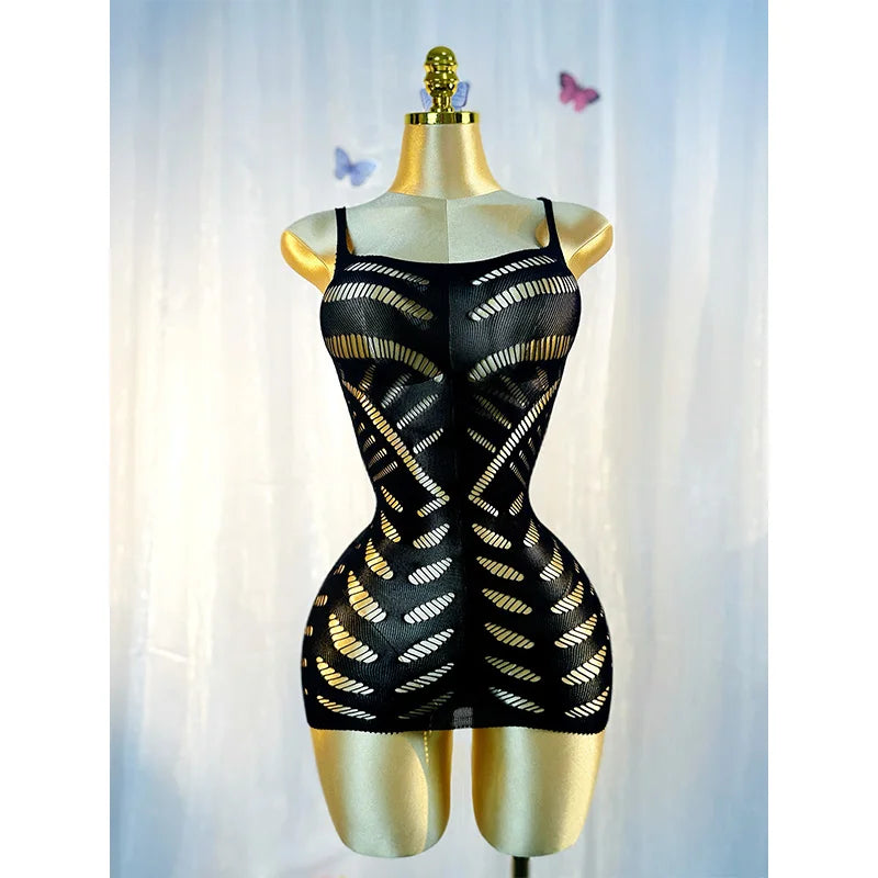 Fishnet Beach Cover-Up Dress – Women's Hollow Out Swimwear