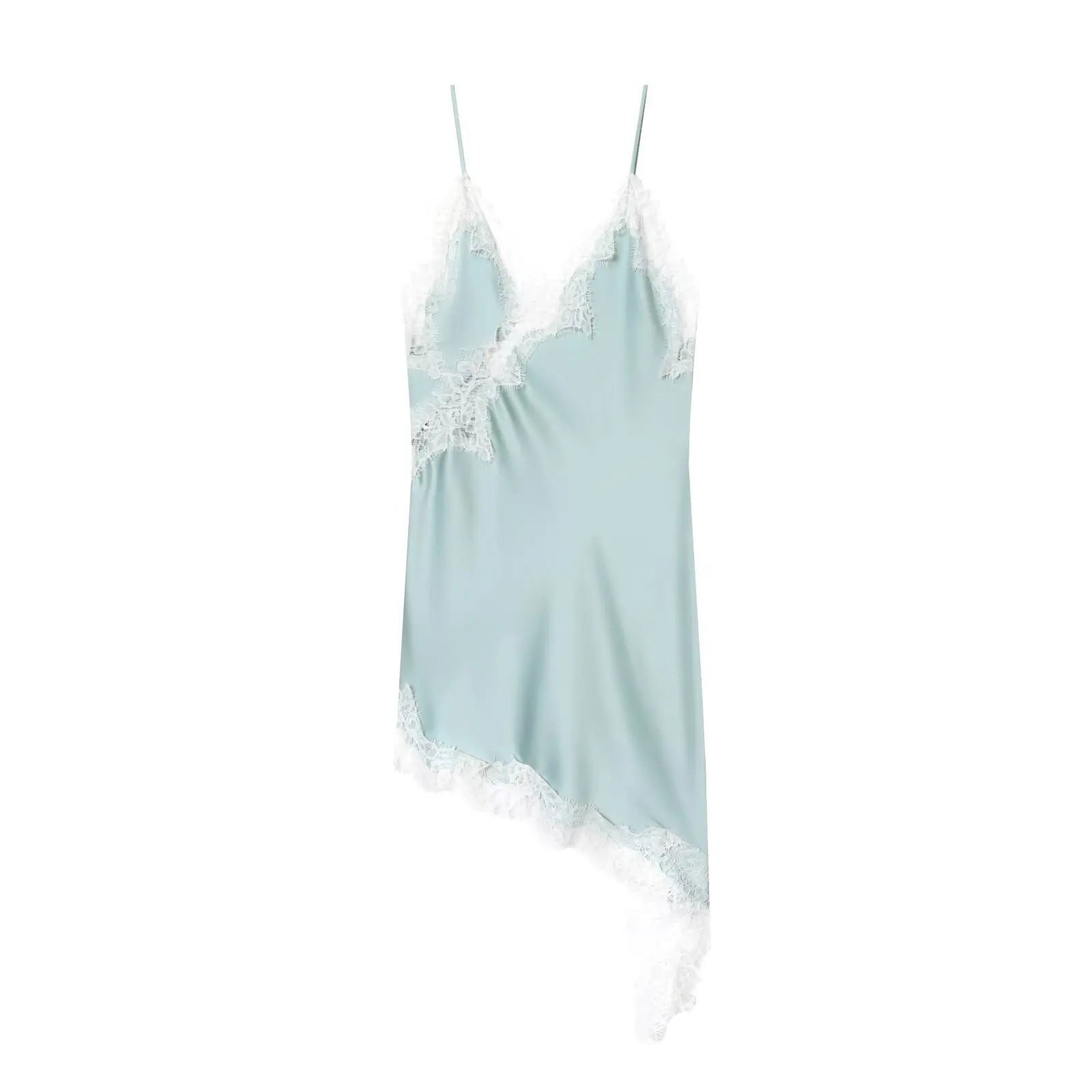 Satin Lace Backless Mini Dress for Women - Summer Party