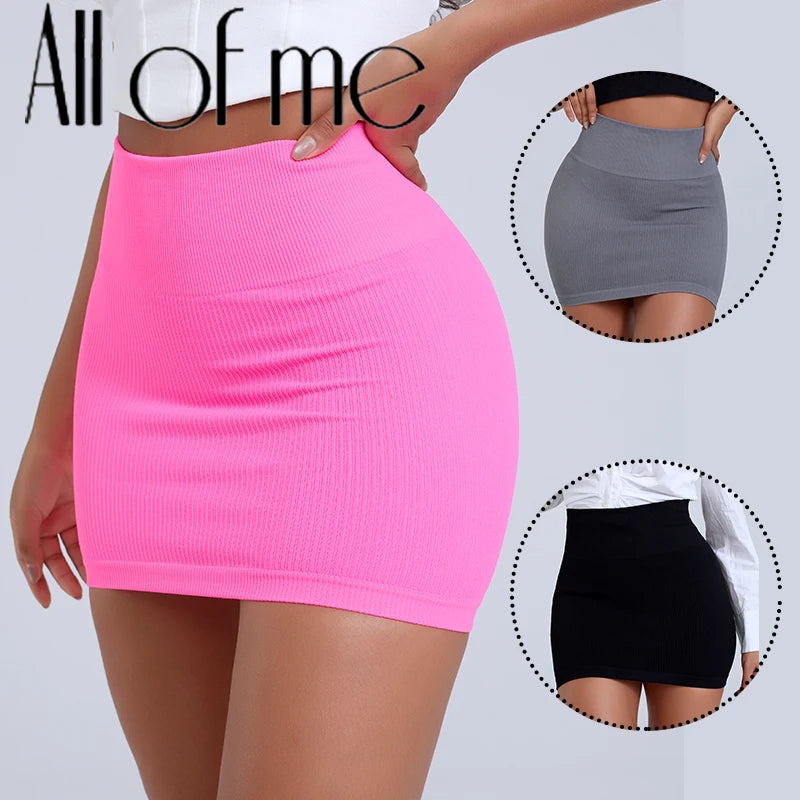 High Waist Black Knitted Mini Skirt – Work Wear
